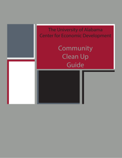 Community Clean Up Guide - The University of Alabama Center for
