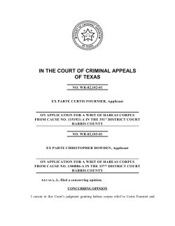 in the court of criminal appeals of texas