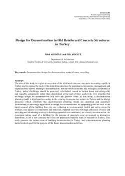 Design for Deconstruction in Old Reinforced Concrete Structures in