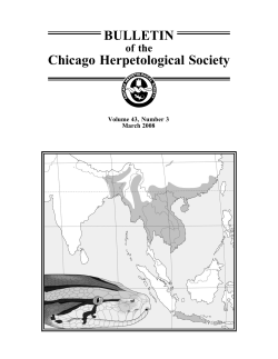 March - Chicago Herpetological Society