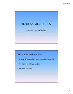 KCHU 323 AESTHETICS