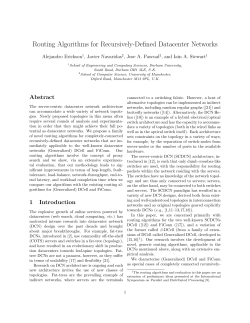 Routing Algorithms for Recursively