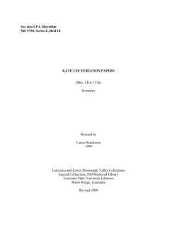 Ferguson (Katie Lee) Papers - LSU Libraries