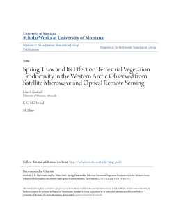 Spring Thaw and Its Effect on Terrestrial Vegetation Productivity in