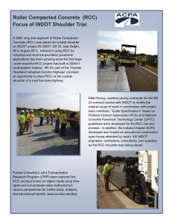 Roller Compacted Concrete (RCC) - Indiana Chapter-ACPA