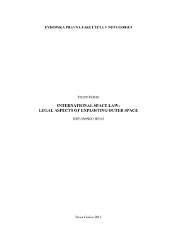 international space law: legal aspects of exploiting outer space