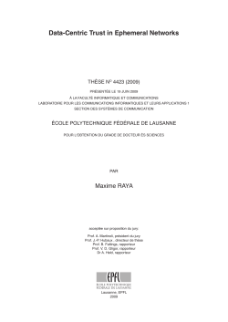 Data-Centric Trust in Ephemeral Networks - Infoscience