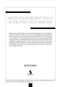 nato`s enlargement policy in the post-cold war era