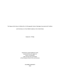 The Stage and the Dance in Medias Res: An Ethnographic Study of