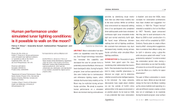 Human performance under simulated lunar lighting conditions: is it