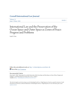 International Law and the Preservation of the Ocean Space and