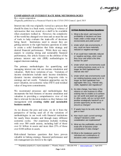 Comparison of Interest Rate Risk Methodologies