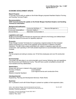 Report 8.1 Economic Development Update