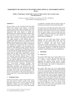 assessment of sar ocean features using optical