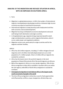 analysis of the migration and refugee situation in africa