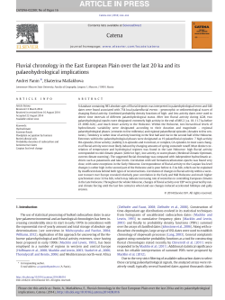 Fluvial chronology in the East European Plain over the last 20ka and