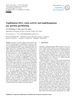 Naphthalene SOA: redox activity and