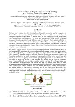 Smart cellulose-hydrogel composites for 4D Printing