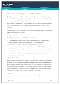 An Introduction to the Flood Re Audit Process