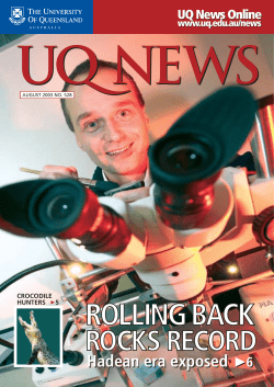 UQ news 4 - Office of Marketing and Communications