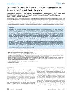 Seasonal Changes in Patterns of Gene Expression