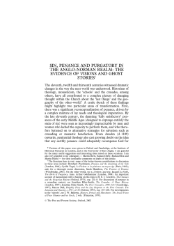 sin, penance and purgatory in the anglo-norman realm