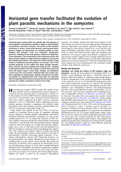 Horizontal gene transfer facilitated the evolution of plant parasitic
