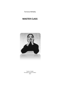 master class - Theater und Schule