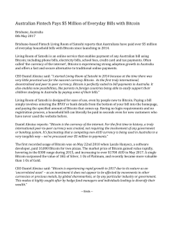 Australian Fintech Pays $5 Million of Everyday Bills with Bitcoin