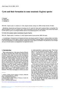 Cysts and their formation in some neustonic Euglena species
