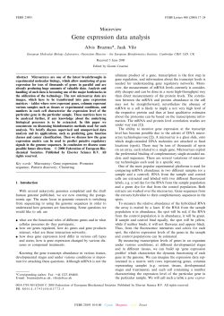 Gene expression data analysis