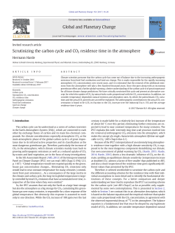 Scrutinizing the carbon cycle and CO2 residence time