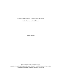 MAGICAL LETTERS AND INESCAPABLE