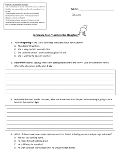Name: Inference Test- &ldquo;Lamb to the Slaughter&rdquo;