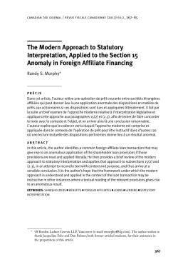 Subsection 15(2.3) - Canadian Tax Foundation