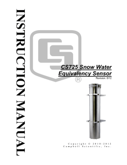 CS725 Snow Water Equivalency Sensor