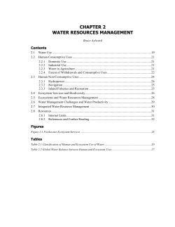 CHAPTER 2 WATER RESOURCES MANAGEMENT