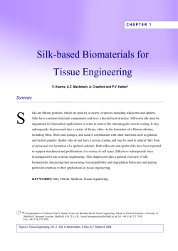 Chapter 1: Silk-based Biomaterials for Tissue Engineering