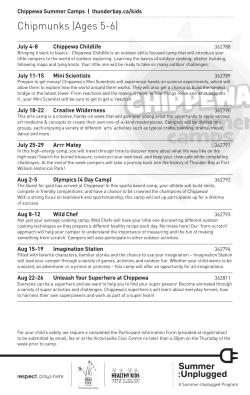 Chipmunks (Ages 5-6) - City of Thunder Bay