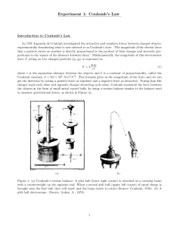 Experiment 1: Coulomb`s Law