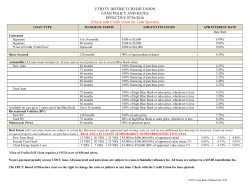 Loan Rate Schedule - Utility District Credit Union