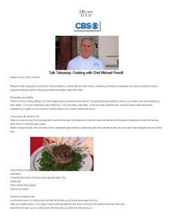 Talk Takeaway: Cooking with Chef Michael Fiorelli