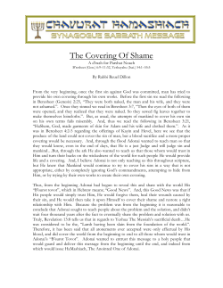 The Covering Of Shame - Synagogue Chavurat HaMashiach