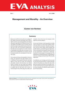 Management and Morality &ndash; An Overview