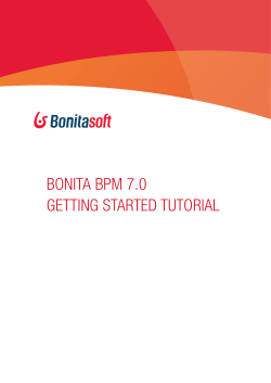 bonita bpm 7.0 getting started tutorial