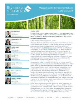 Massachusetts Environmental and Land Use Alert
