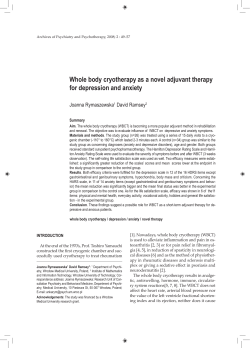 49 Whole body cryotherapy as a novel adjuvant therapy for