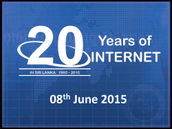 08 June 2015 - Internet Society – Sri Lanka Chapter