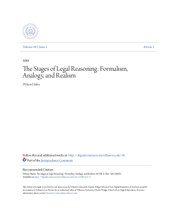 The Stages of Legal Reasoning: Formalism