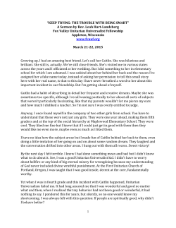 KEEP TRYING: THE TROUBLE WITH BEING SMART